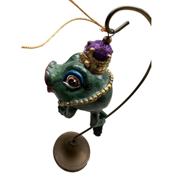 Kathrine Collections Whimsical Frog Hanging Ornament Crown Prince Collectible - Picture 4 of 15